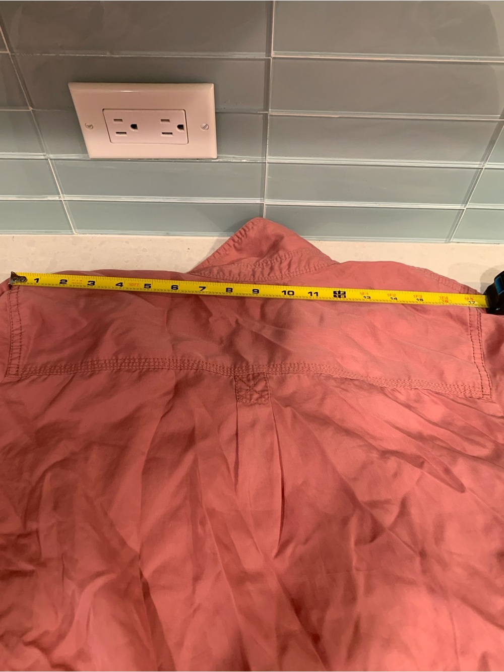 Talbots Dusty Rose Blouse with roll tab long sleeves XL Gently Used loose fit - Picture 8 of 8